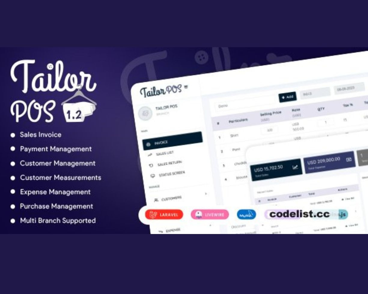 TailorPos - Pos and Order Management System without license key needed